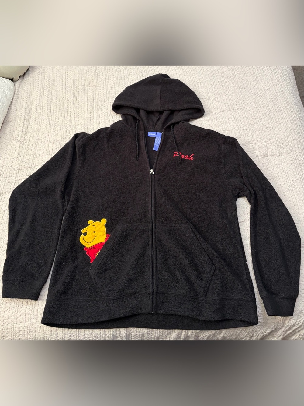 Disney Black Winnie the Pooh Zip-Up Hoodie